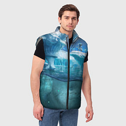 Мужской жилет Subnautica - КРАБ на леднике, цвет: 3D-светло-серый — фото 2