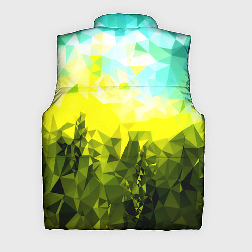 Мужской жилет Green abstract colors / 3D-Светло-серый – фото 2