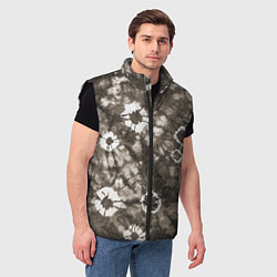 Мужской жилет Коричневый тай-дай, цвет: 3D-черный — фото 2