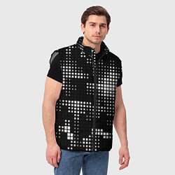 Мужской жилет Pixel art - abstraction, цвет: 3D-светло-серый — фото 2