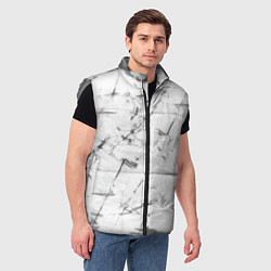 Мужской жилет Серый трещины тай-дай, цвет: 3D-светло-серый — фото 2