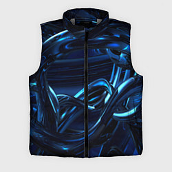 Мужской жилет Фрактальный узор волны, цвет: 3D-светло-серый