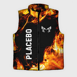 Мужской жилет Placebo и пылающий огонь, цвет: 3D-черный