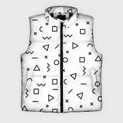 Мужской жилет Разные геометрические фигуры, цвет: 3D-черный