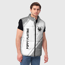 Мужской жилет Poppy Playtime glitch на светлом фоне: надпись, си, цвет: 3D-черный — фото 2