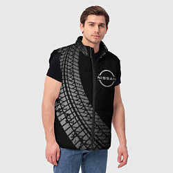 Мужской жилет Nissan tire tracks, цвет: 3D-черный — фото 2