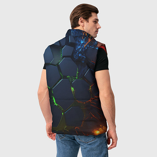 Мужской жилет Взрыв плит / 3D-Красный – фото 4