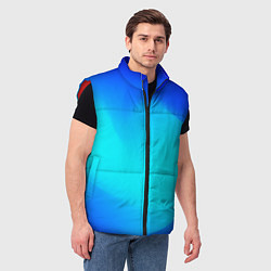 Мужской жилет Градиент синий, цвет: 3D-красный — фото 2