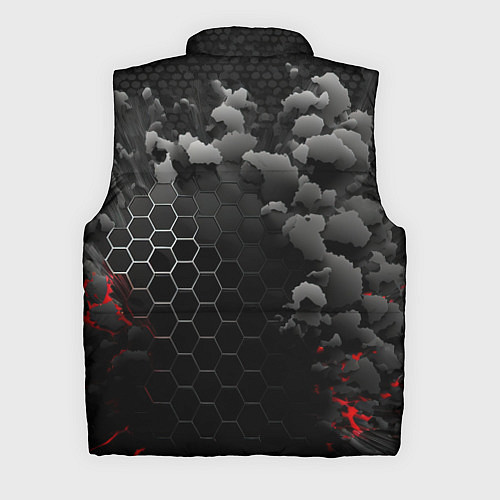 Мужской жилет Взрыл черных плит и обломки / 3D-Черный – фото 2