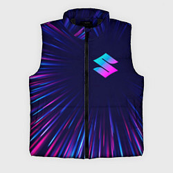 Мужской жилет Suzuki neon speed lines, цвет: 3D-черный