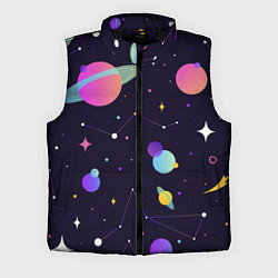 Мужской жилет Разнообразие галактики, цвет: 3D-черный