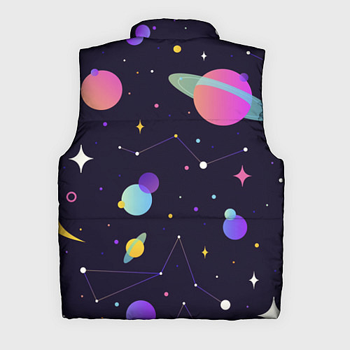 Мужской жилет Разнообразие галактики / 3D-Черный – фото 2