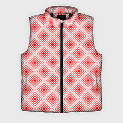 Мужской жилет Красный ромбический паттерн