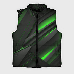 Мужской жилет Черно-зеленые объемные полосы