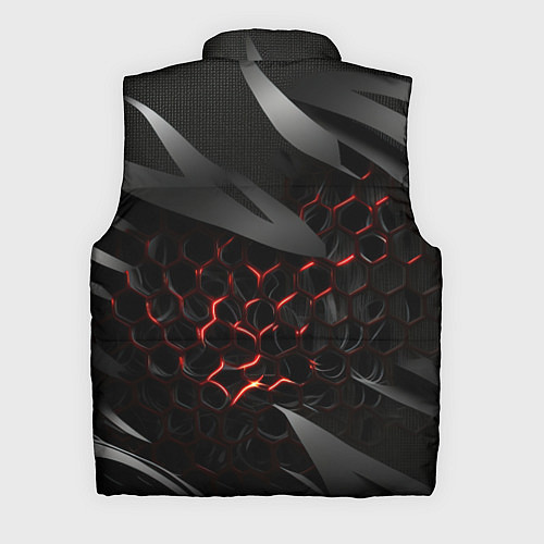 Мужской жилет Black and red abstract / 3D-Светло-серый – фото 2