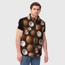 Мужской жилет Сочная текстура из кокосов, цвет: 3D-черный — фото 2