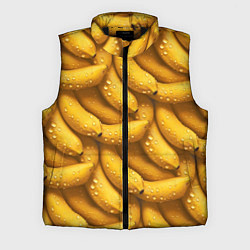 Мужской жилет Сочная текстура из бананов, цвет: 3D-черный
