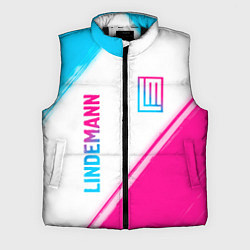 Мужской жилет Lindemann neon gradient style: надпись, символ, цвет: 3D-черный