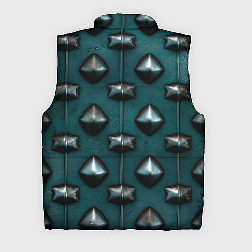 Мужской жилет Зелёная шипованная броня / 3D-Черный – фото 2