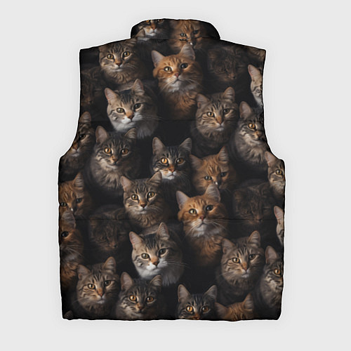 Мужской жилет Паттерн из котов / 3D-Светло-серый – фото 2