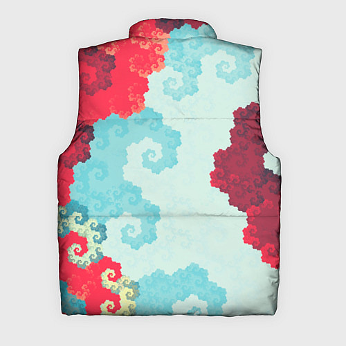 Мужской жилет Пиксельный цветочный паттерн / 3D-Черный – фото 2