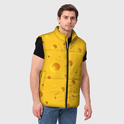 Мужской жилет Сырная текстура, цвет: 3D-черный — фото 2