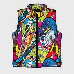 Мужской жилет Guitars - pop art pattern