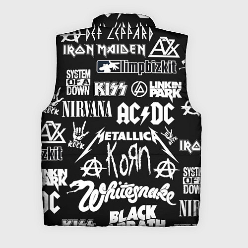 Мужской жилет Сборник тяжёлого рока / 3D-Черный – фото 2