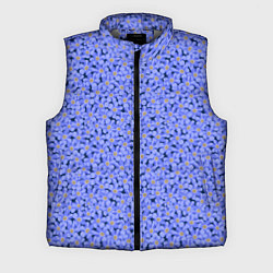 Мужской жилет Незабудки цветочный паттерн на темном фоне, цвет: 3D-светло-серый