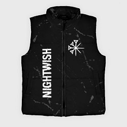 Мужской жилет Nightwish glitch на темном фоне: надпись, символ, цвет: 3D-черный