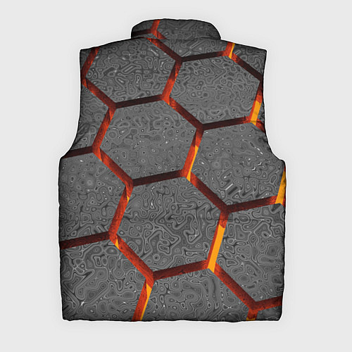 Мужской жилет Металлические плиты и лава / 3D-Черный – фото 2