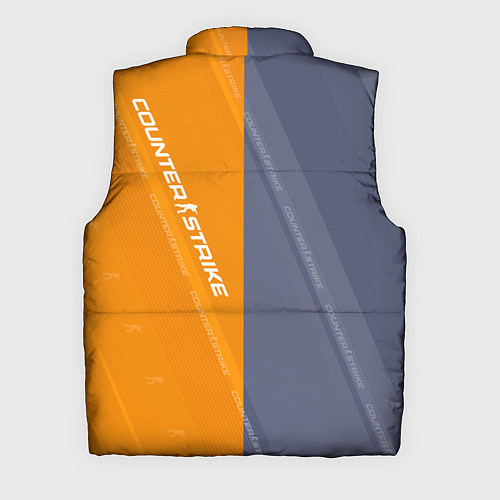 Мужской жилет Counter Strike 2 Blue Orange Pattern / 3D-Светло-серый – фото 2