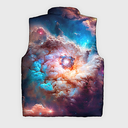 Мужской жилет Небула в космосе в голубо-розовых тонах - нейронна / 3D-Черный – фото 2