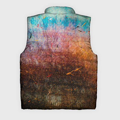 Мужской жилет Разноцветные тени и краски / 3D-Черный – фото 2