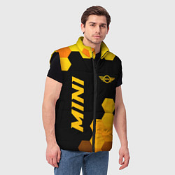 Мужской жилет Mini - gold gradient: надпись, символ, цвет: 3D-черный — фото 2