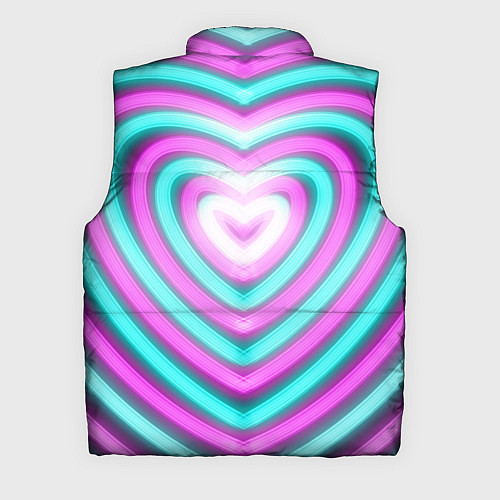 Мужской жилет Неоновые сердца / 3D-Черный – фото 2