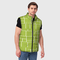 Мужской жилет Цвет зеленый салатовый тренд, цвет: 3D-черный — фото 2