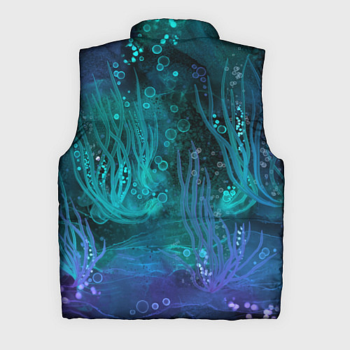 Мужской жилет Абстракция: неоновые огни подводного мира / 3D-Черный – фото 2