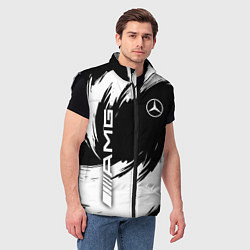 Мужской жилет Mercedes benz - white color, цвет: 3D-черный — фото 2