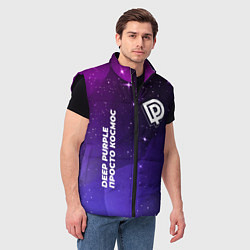 Мужской жилет Deep Purple просто космос, цвет: 3D-черный — фото 2