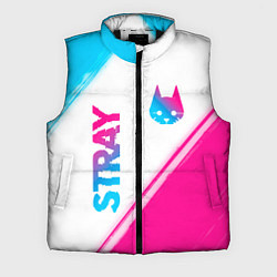 Мужской жилет Stray neon gradient style: надпись, символ, цвет: 3D-черный