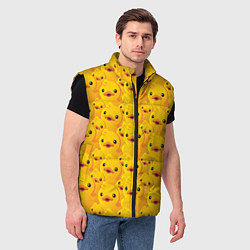 Мужской жилет Желтая резиновая уточка для ванны, цвет: 3D-черный — фото 2