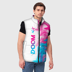 Мужской жилет Doom neon gradient style: по-вертикали, цвет: 3D-черный — фото 2