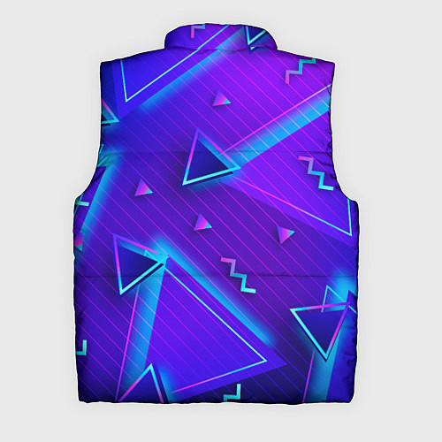 Мужской жилет Неоновые треугольники геометрические / 3D-Светло-серый – фото 2