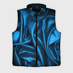 Мужской жилет Синий шёлк, цвет: 3D-светло-серый