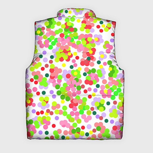 Мужской жилет Разноцветное конфетти на белом / 3D-Черный – фото 2