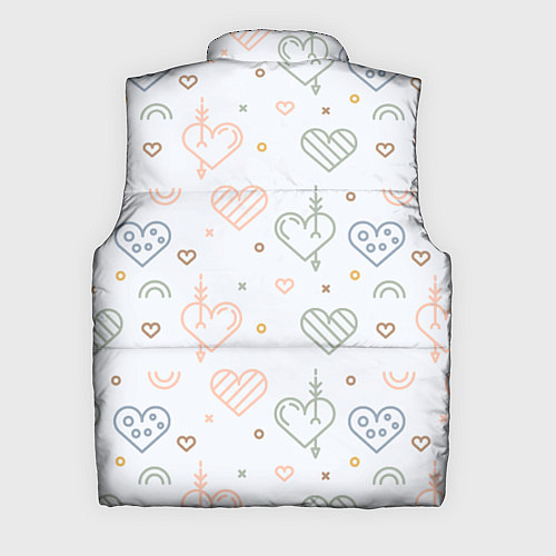 Мужской жилет Lovely hearts / 3D-Черный – фото 2