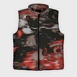 Мужской жилет Чёрные и красные волны