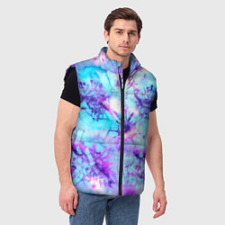 Мужской жилет Морское дно узор - тай-дай, цвет: 3D-черный — фото 2
