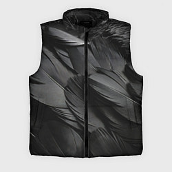 Мужской жилет Черные перья ворона, цвет: 3D-черный